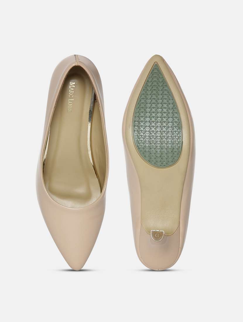 nude solid slip on pump - 19666400 -  Standard Image - 4