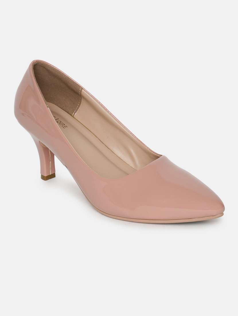 pink solid slip on pump