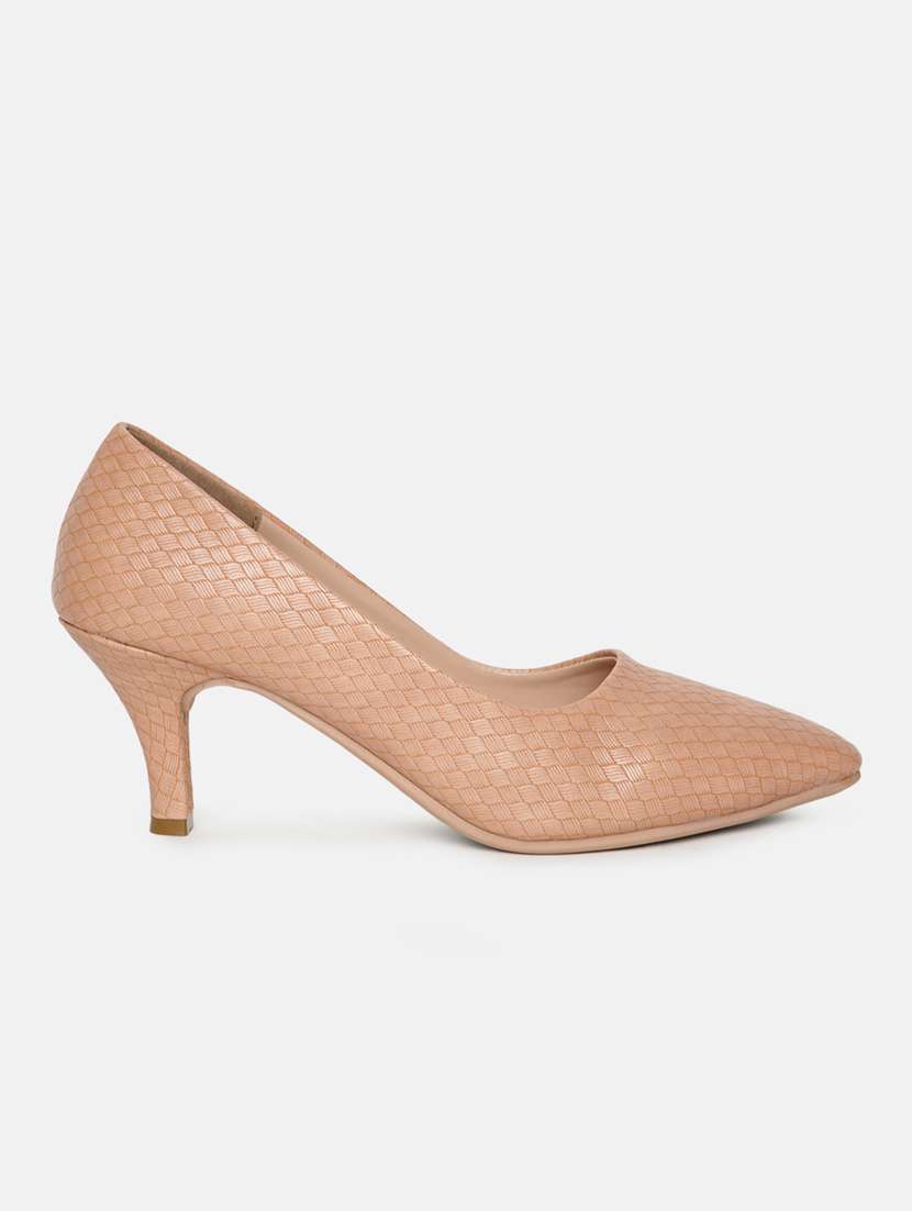 nude pu slip on pumps - 19666410 - Standard Image - 1