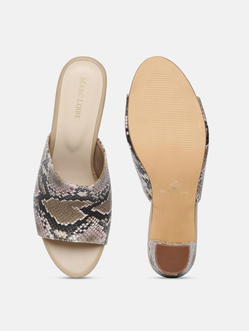tan pu slip on sandals - 19666419 - Standard Image - 4