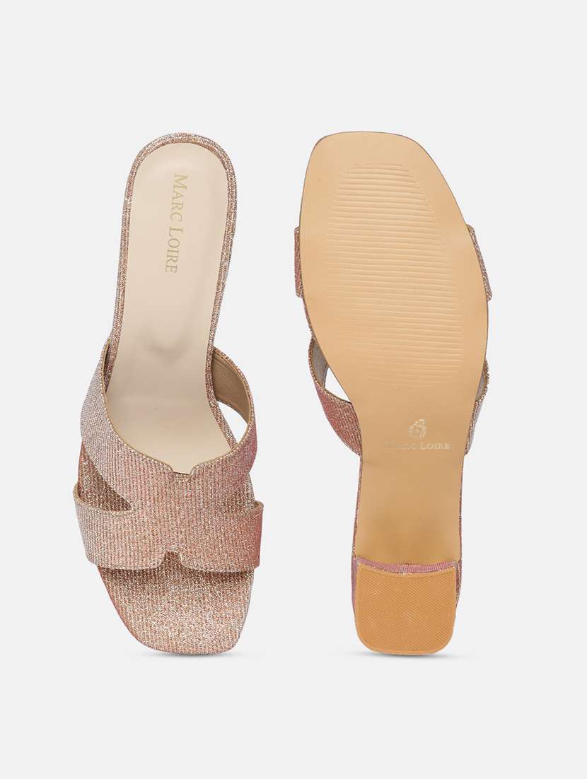 pink pu slip on sandals - 19666425 -  Standard Image - 4