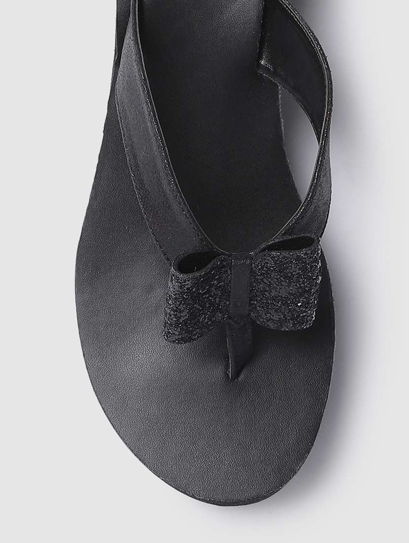 black t-strap wedge - 19666445 -  Standard Image - 4