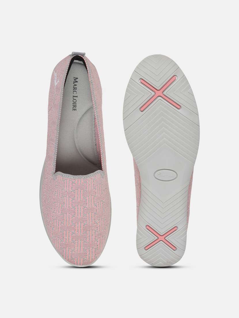 pink fabric slip on casual shoes - 19666466 -  Standard Image - 4