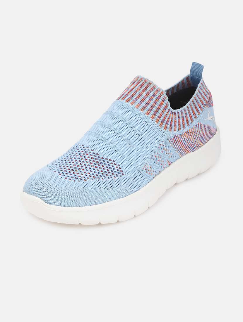 light blue fabric slip on casual shoes - 19666499 - Standard Image - 1