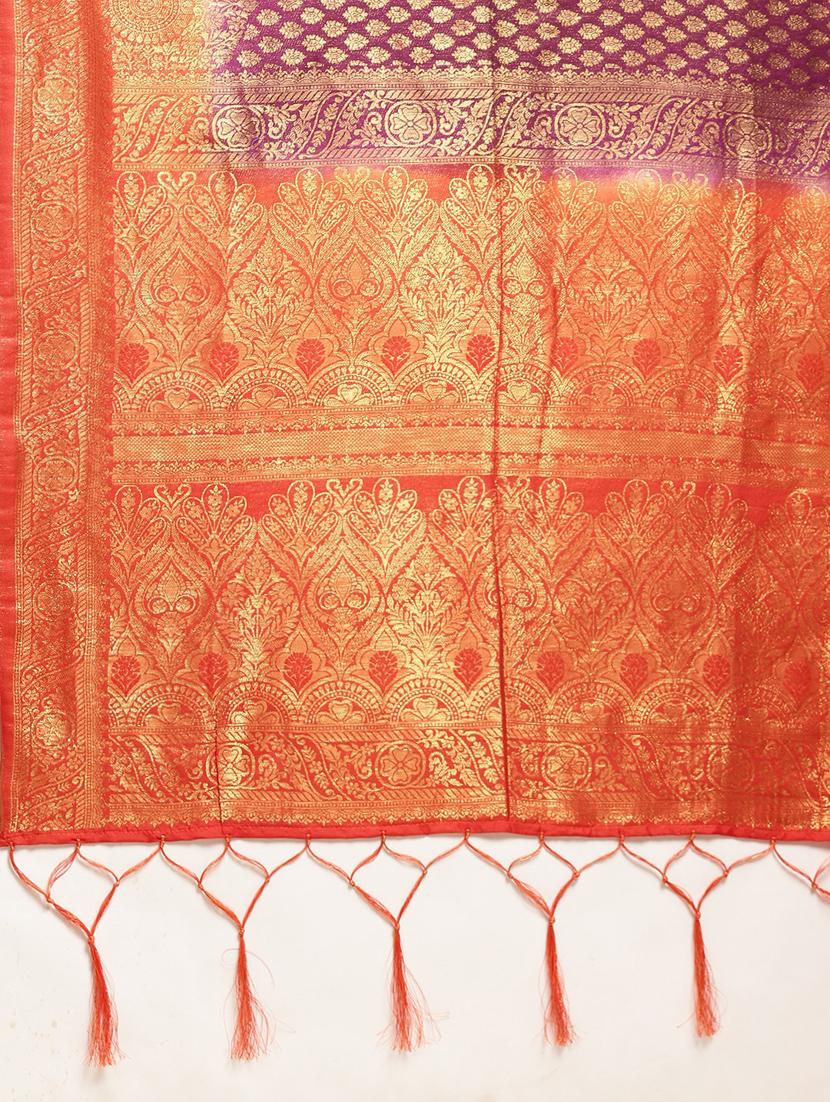 self designed woven saree with blouse - 19666557 - Standard Image - 4