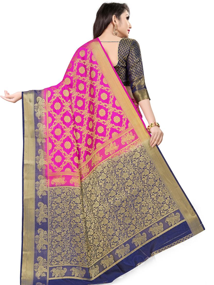 self designed woven saree with blouse - 19666559 - Standard Image - 1