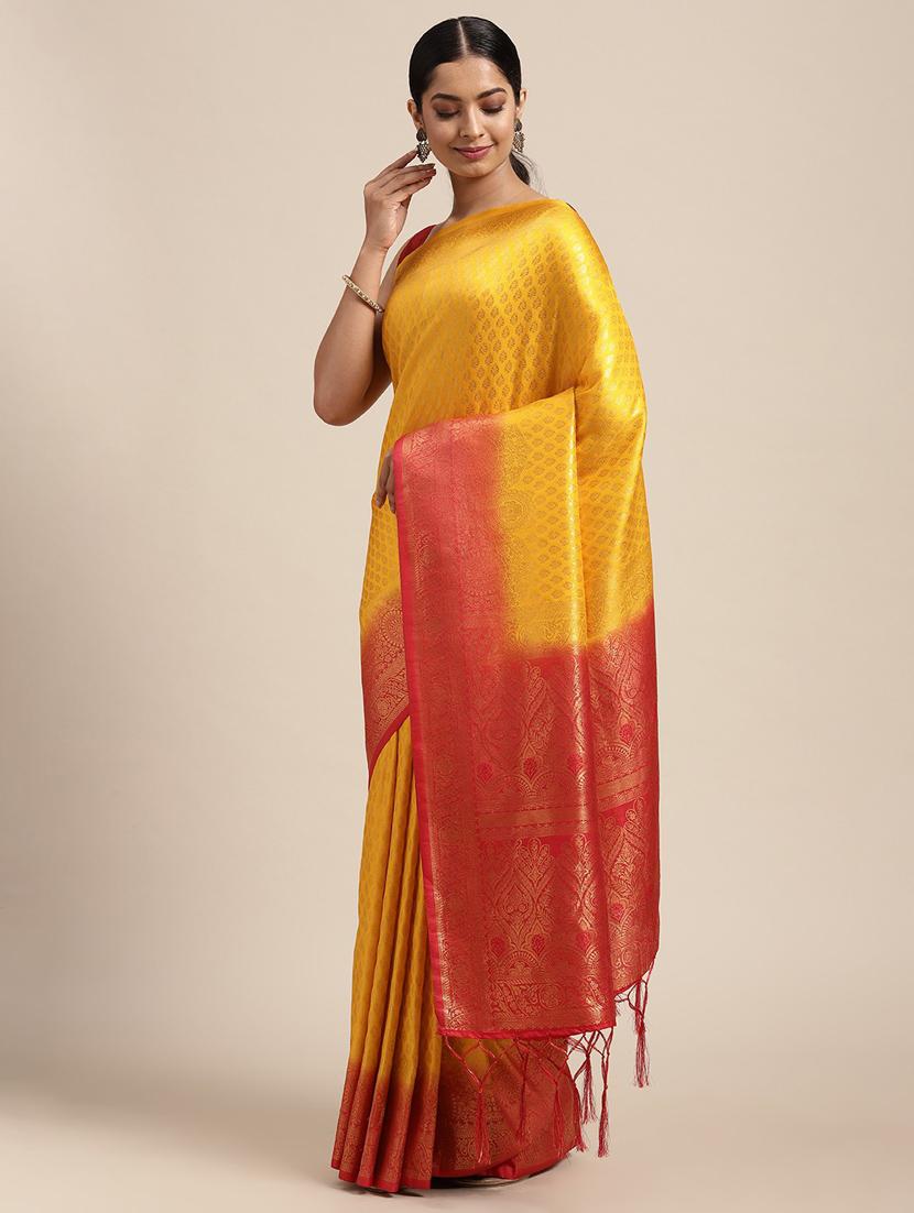 self designed woven saree with blouse - 19666565 -  Standard Image - 1