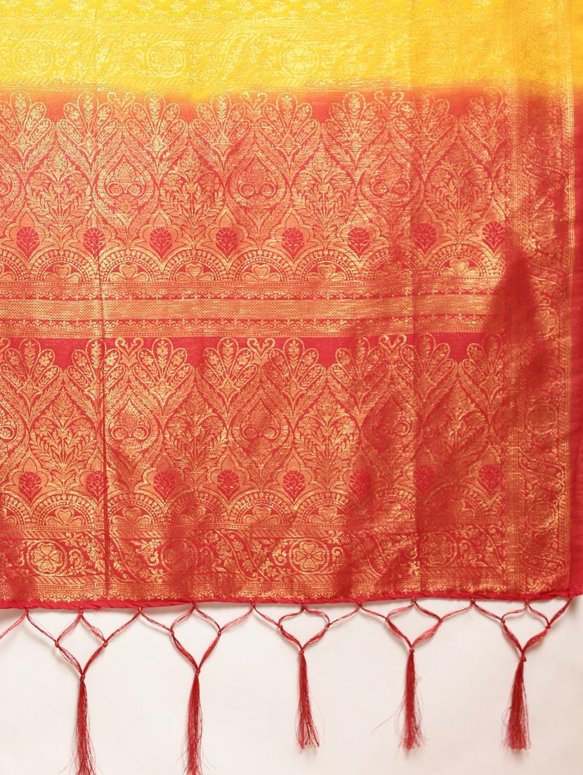 self designed woven saree with blouse - 19666565 - Standard Image - 4