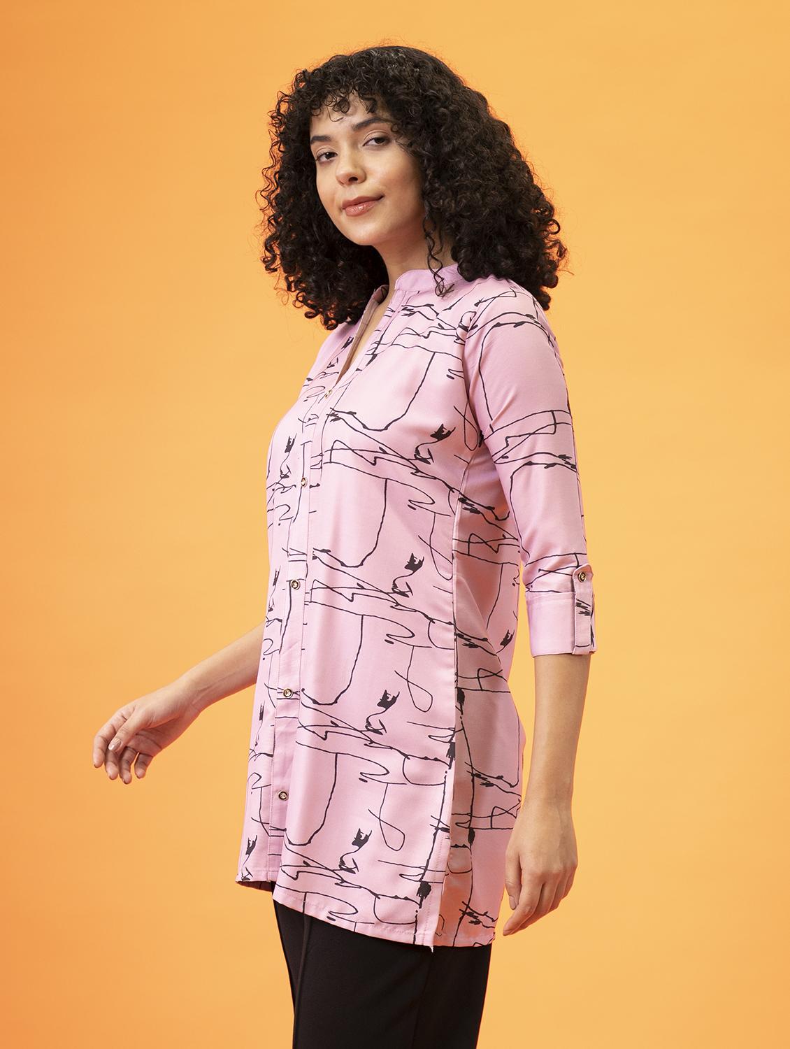 printed a-line kurti - 19666817 -  Standard Image - 1