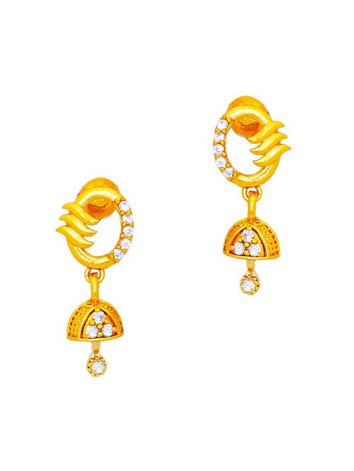 gold brass studs earring - 19666858 - Standard Image - 0