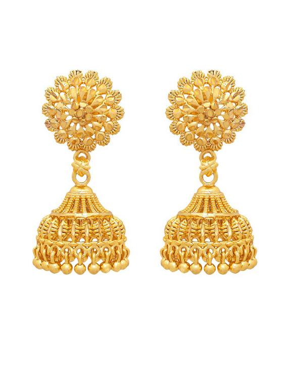 gold brass studs earring - 19666924 - Standard Image - 1