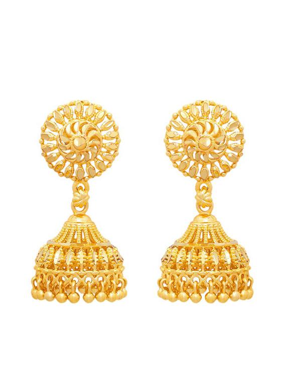 gold brass studs earring - 19666925 - Standard Image - 1