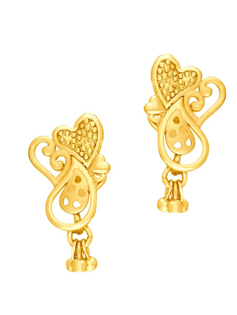 gold brass studs earring - 19666945 -  Zoom Image - 0