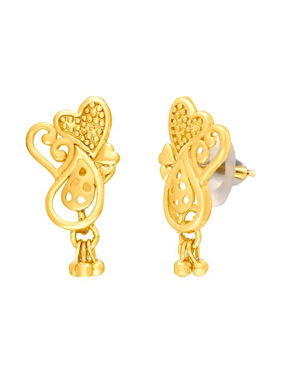 gold brass studs earring - 19666945 -  Standard Image - 1