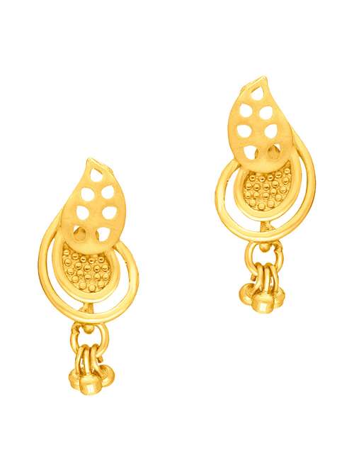 gold brass studs earring - 19666964 - Standard Image - 0
