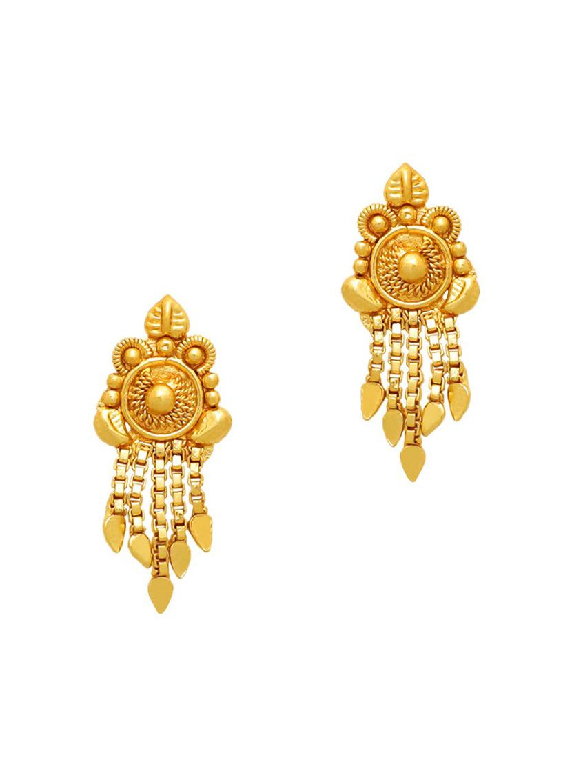 gold brass studs earring - 19667088 - Zoom Image - 0
