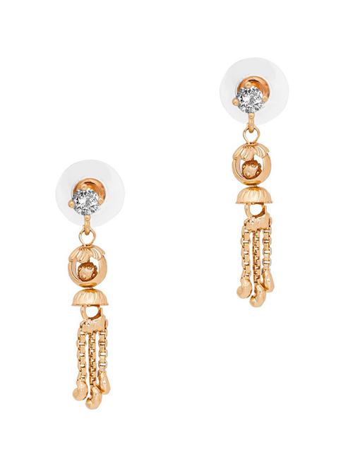 white brass studs earring - 19667185 - Standard Image - 0