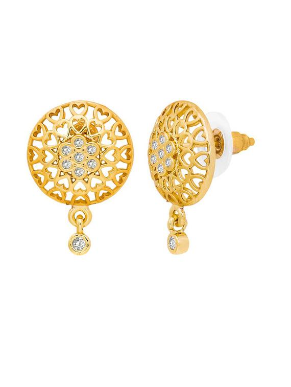 white brass studs earring - 19667192 - Standard Image - 1