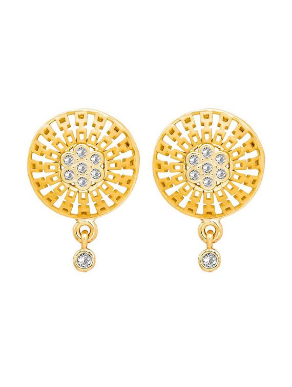 white brass studs earring - 19667213 -  Standard Image - 1