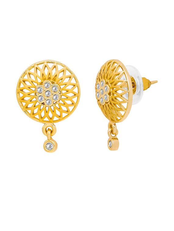 white brass studs earring - 19667215 - Standard Image - 1