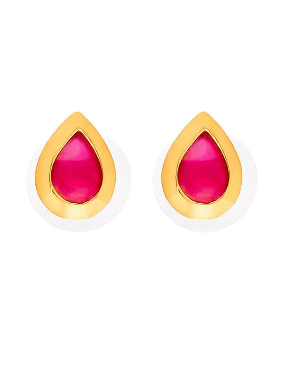 red brass studs earring - 19667216 - Standard Image - 1
