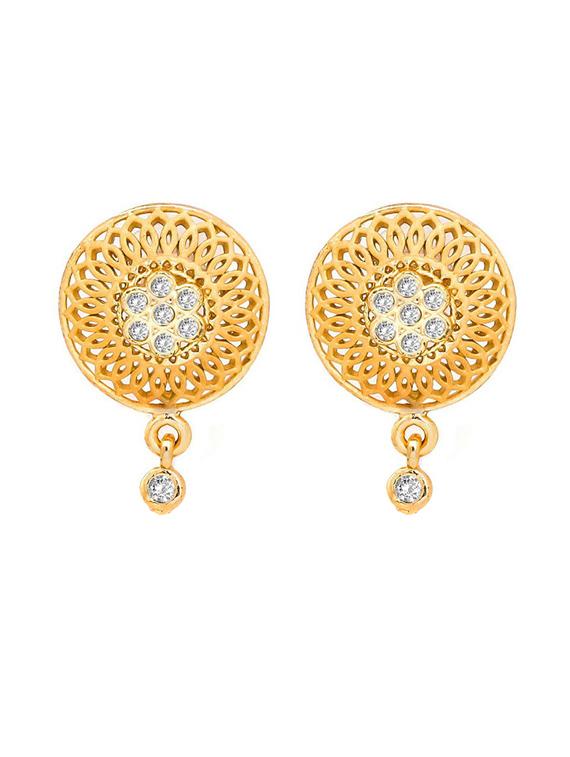 white brass studs earring - 19667217 -  Standard Image - 1