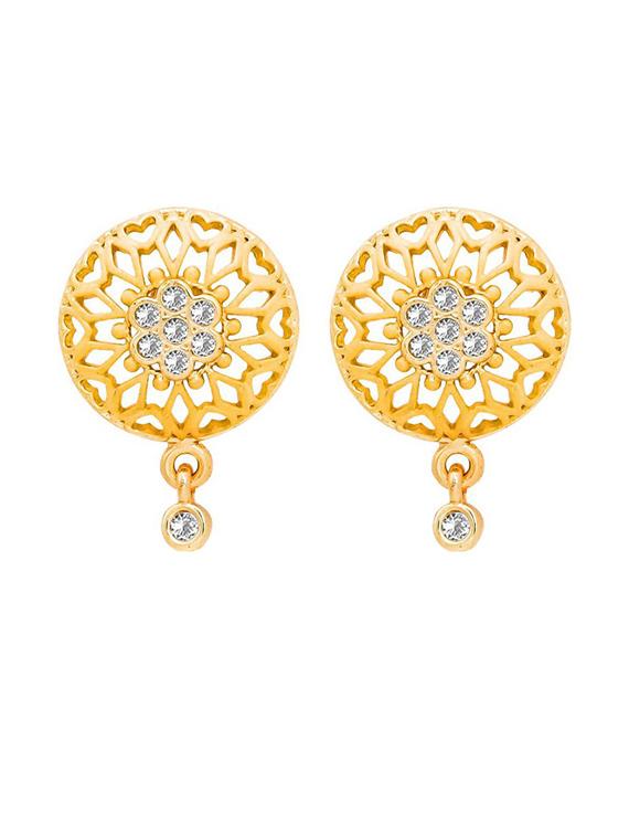 white brass studs earring - 19667218 -  Standard Image - 1