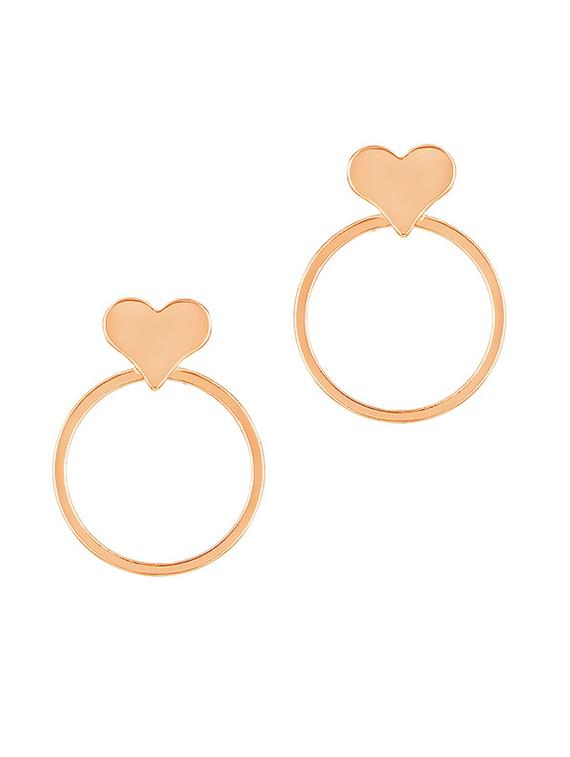 pink brass drop earring - 19667222 -  Zoom Image - 0