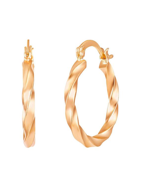 twisted circular hoop earrings - 19667223 - Standard Image - 1