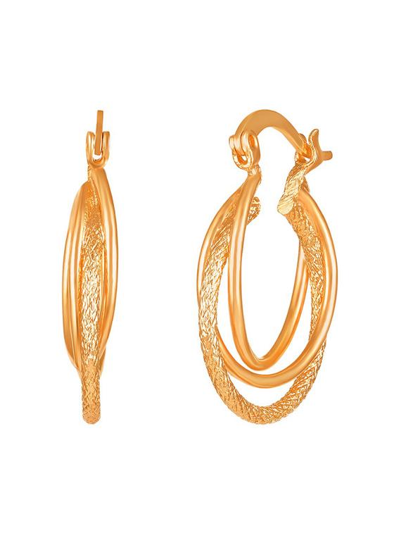 twisted circular hoop earrings - 19667230 - Standard Image - 1