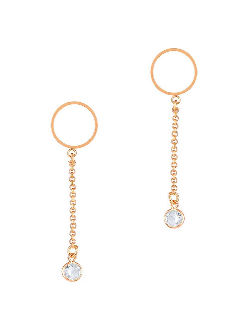 pink brass drop earring - 19667231 - Zoom Image - 0