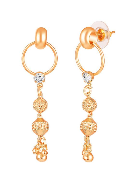 pink brass drop earring - 19667236 - Standard Image - 1