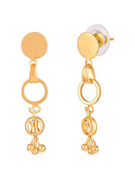 pink brass drop earring - 19667238 - Standard Image - 1