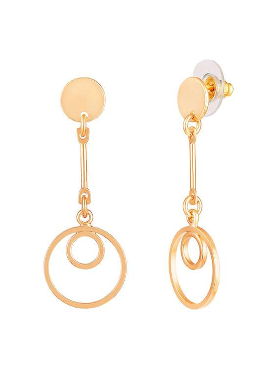 pink brass drop earring - 19667241 - Standard Image - 1