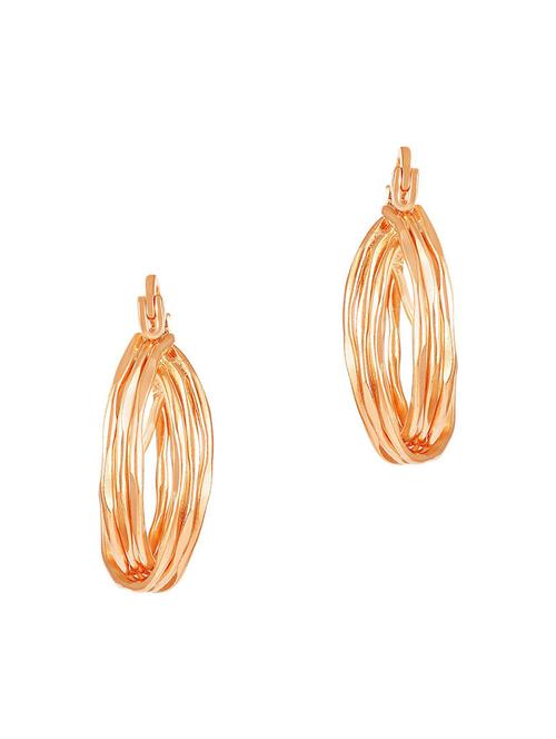 twisted circular hoop earrings - 19667242 - Standard Image - 0