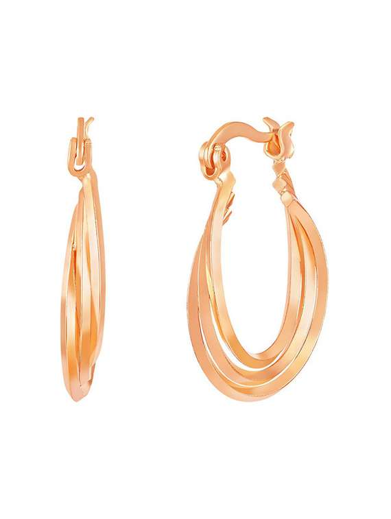 twisted circular hoop earrings - 19667245 - Standard Image - 1