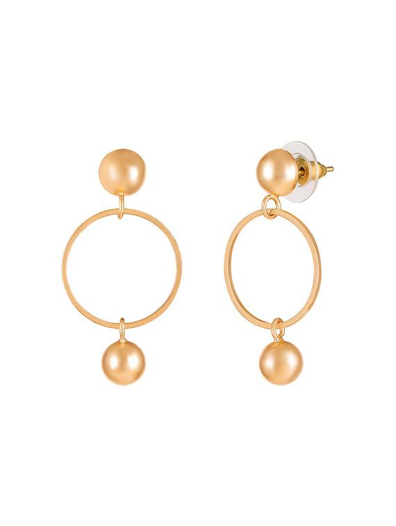 pink brass drop earring - 19667249 - Standard Image - 1