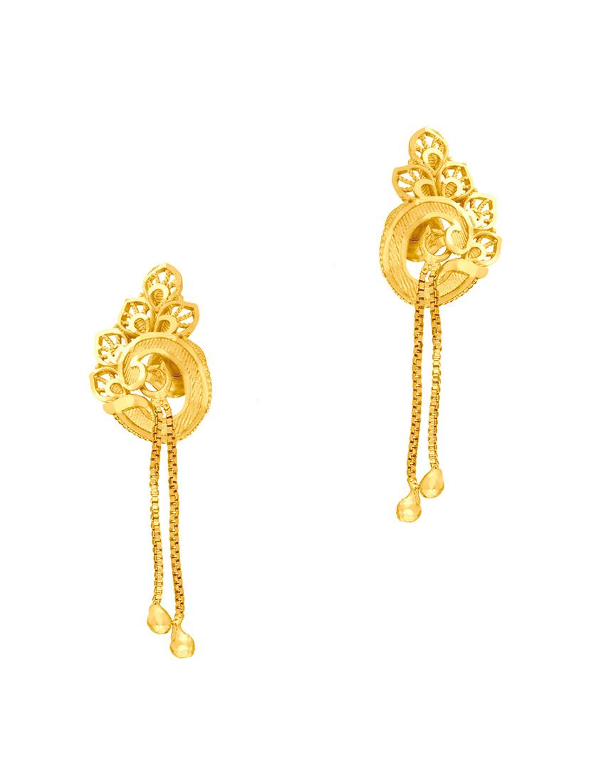 gold brass studs earring - 19667289 - Zoom Image - 0