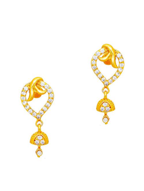 gold brass studs earring - 19667327 - Standard Image - 0