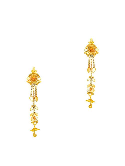 gold brass studs earring - 19667328 - Standard Image - 0