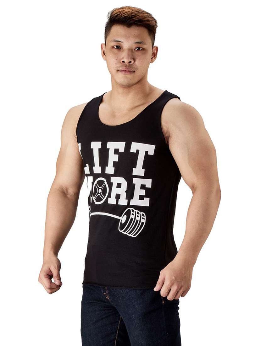 black cotton vest - 19667510 -  Standard Image - 1