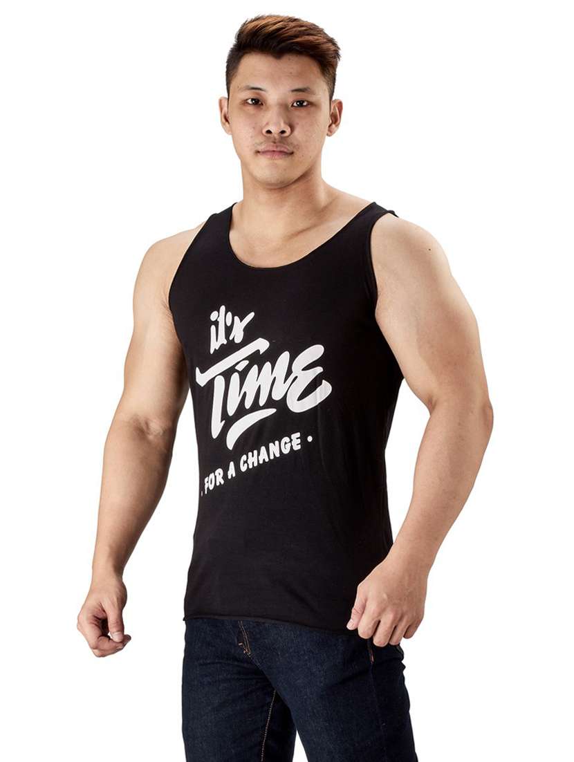 black cotton vest - 19667516 -  Standard Image - 1