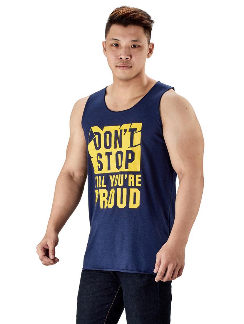 dark blue cotton vest - 19667546 - Standard Image - 1