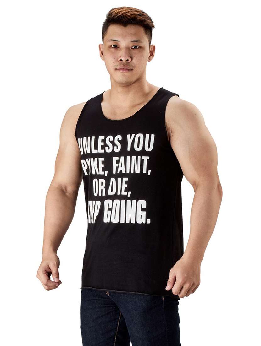 black pure cotton vest - 19667930 -  Standard Image - 1