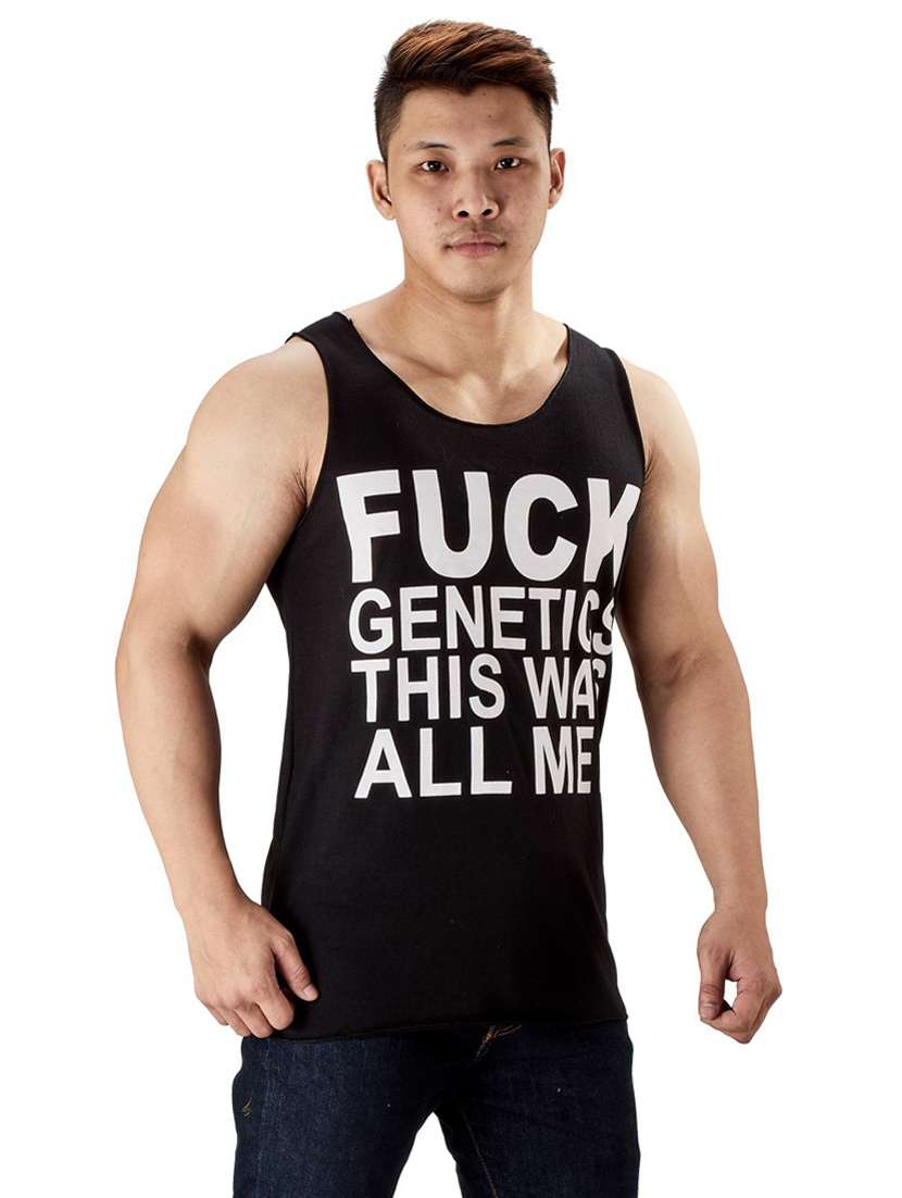 black pure cotton vest - 19667935 -  Standard Image - 1