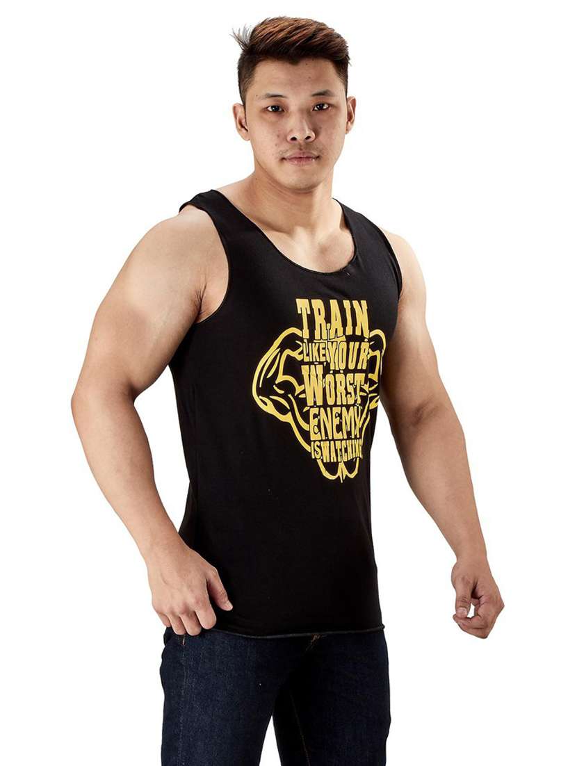 black pure cotton vest - 19667940 -  Standard Image - 1