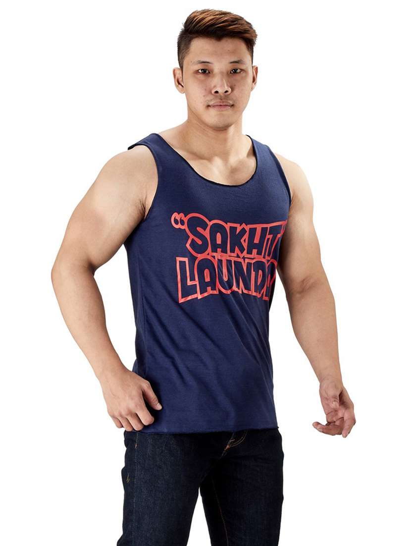 blue pure cotton vest - 19667967 -  Standard Image - 1
