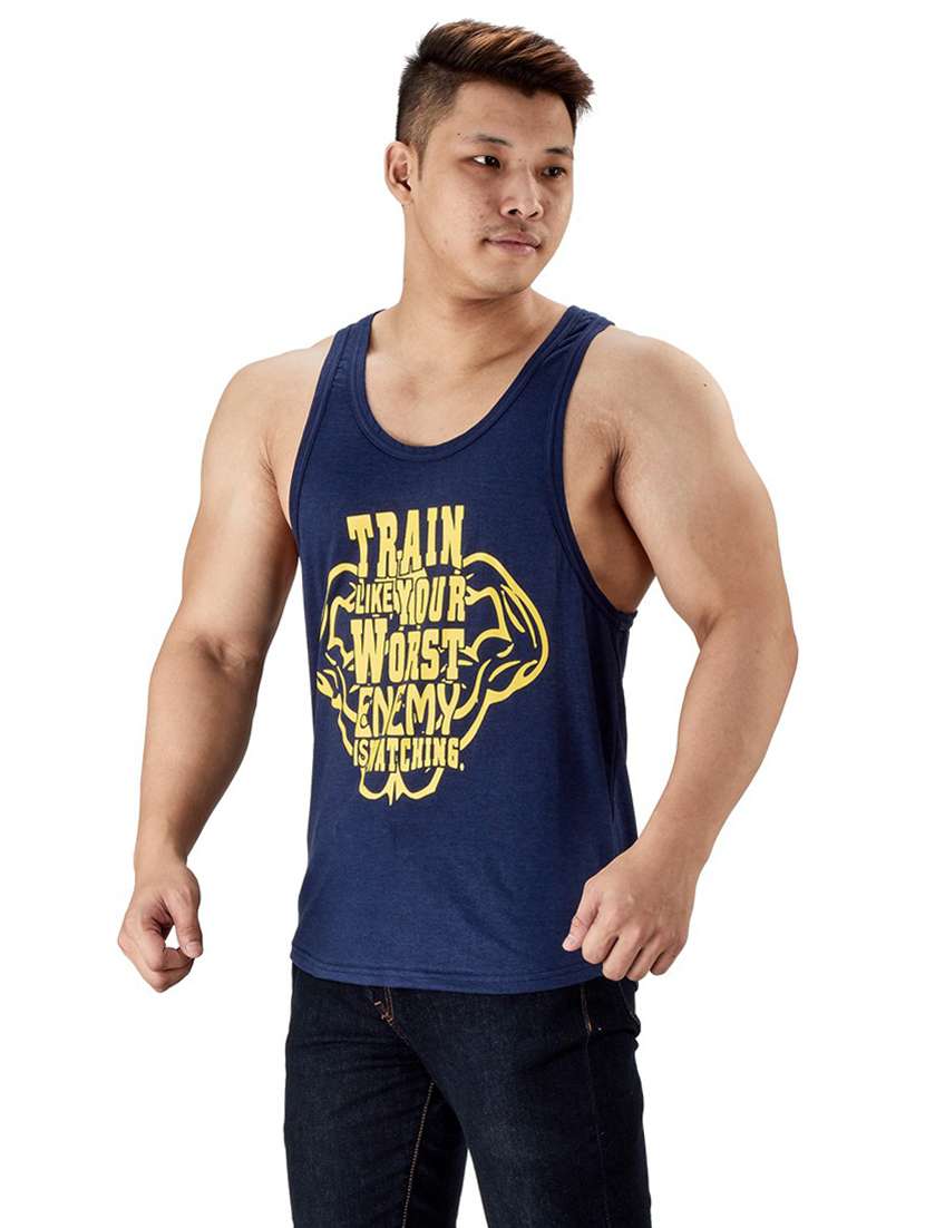 blue pure cotton vest - 19667972 -  Standard Image - 1