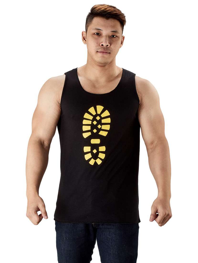 black pure cotton vest