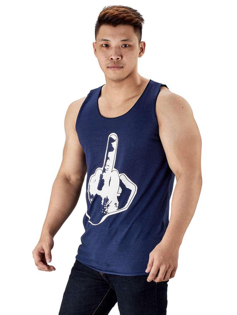 blue pure cotton vest - 19667992 -  Standard Image - 1